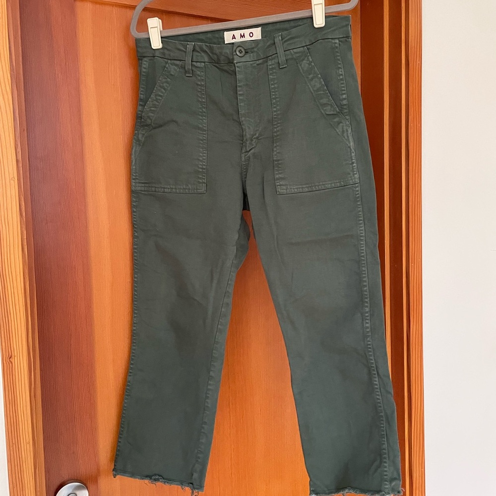 AMO Olive Casual Trousers